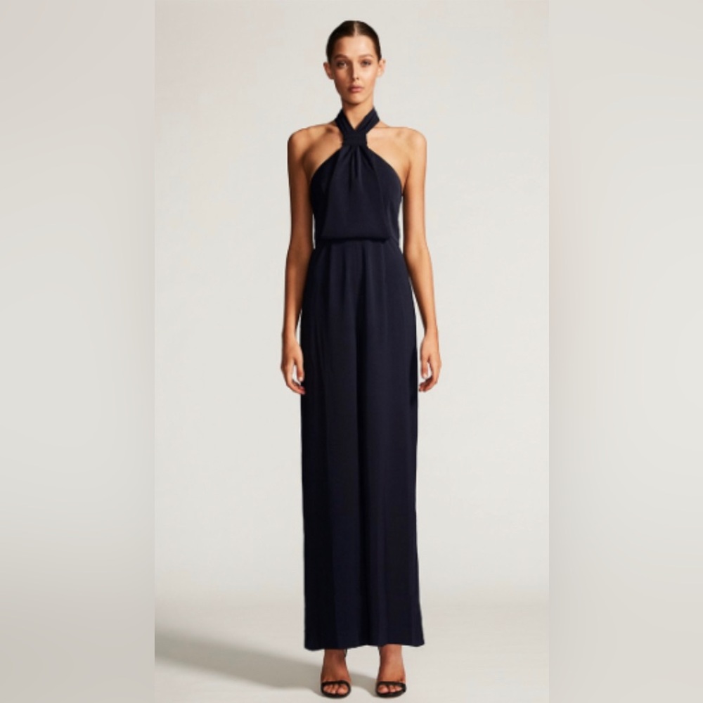 Shona Joy Core Knot Jumpsuit Navy, Size 8